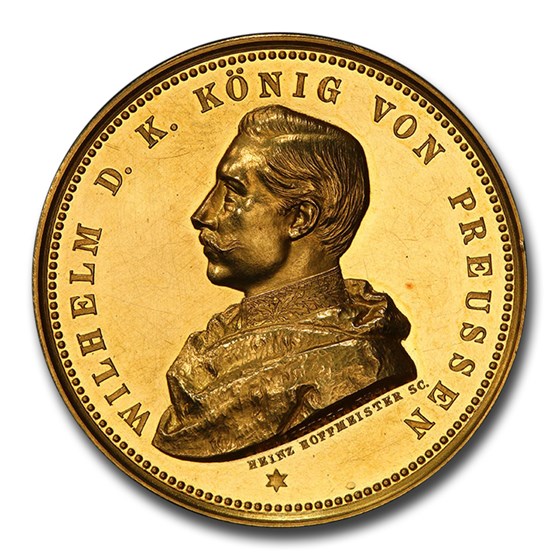 1888 Germany Prussia Gold Medal 10 Ducats Weight SP-63 PCGS 1888 Germany Prussia Gold Medal 10 Ducats Weight SP-63 PCGS